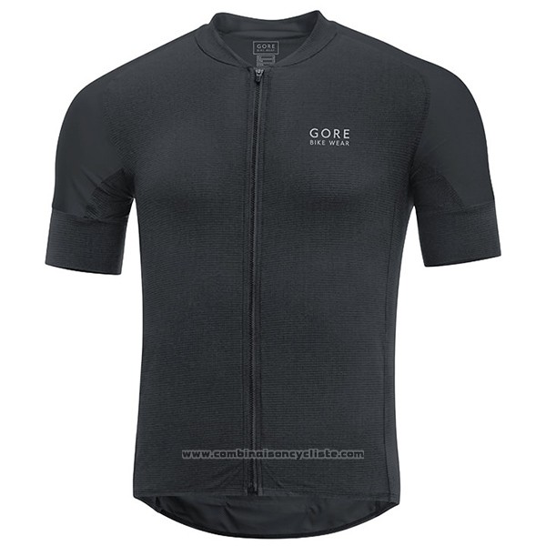 2017 Maillot Cyclisme Gore Bike Wear Power Oxygen-cc Noir Manches Courtes et Cuissard